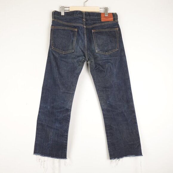Japan Blue Selvedge Raw Denim Jeans Men's 32x26 Straight Leg Made in Japan - Picture 2 of 14